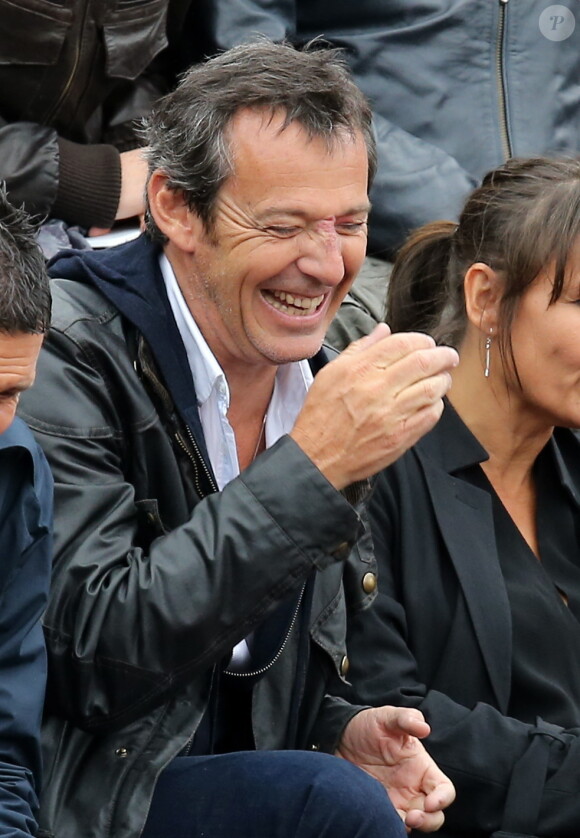 Jean-Luc Reichmann - People dans les tribunes des Internationaux de France de tennis de Roland Garros à Paris. Le 31 mai 2015.