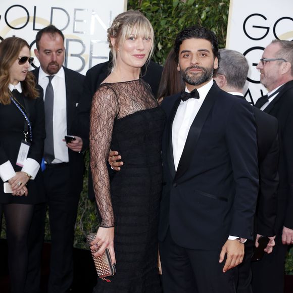Oscar Isaac et sa compagne Elvira Lind - La 73e cérémonie annuelle des Golden Globe Awards à Beverly Hills, le 10 janvier 2016. © Olivier Borde/Bestimage
