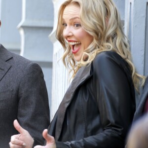 Katherine Heigl sur le tournage du film "Doubt" dans le quartier de Tribeca à New York, le 14 octobre 2015.
