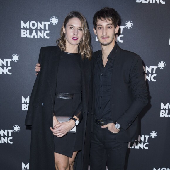 Exclusif - Pierre Niney et sa compagne Natasha Andrews - Inauguration du nouveau concept de boutique Montblanc réalisé par le designer Noé Duchaufour-Lawrance, au 12 Boulevard des Capucines à Paris, le 14 janvier 2016.©Olivier Borde/Bestimage