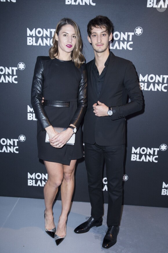 Exclusif - Pierre Niney et sa compagne Natasha Andrews - Inauguration du nouveau concept de boutique Montblanc réalisé par le designer Noé Duchaufour-Lawrance, au 12 Boulevard des Capucines à Paris, le 14 janvier 2016. ©Olivier Borde/Bestimage