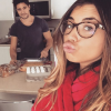 Olivier Dion avec sa soeur, la ravissante Frédérique, pour un petit déjeuner familial