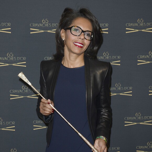 Audrey Pulvar - 65ème édition des Cravaches d'Or au Théâtre des Champs-Elysées à Paris le 14 mars 2014. Depuis 1958, la cérémonie des Cravaches d'Or célèbre chaque année les meilleurs éleveurs, propriétaires, entraîneurs et jockeys des courses de Galop.