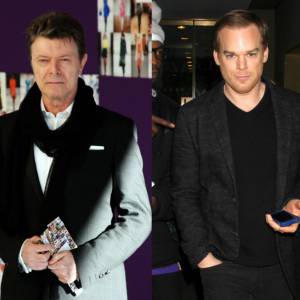 David Bowie à New York, le 7 juin 2010. Et Michael C. Hall à New york, le 25 mars 2014.