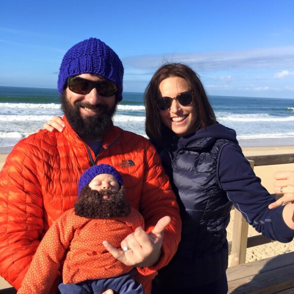 Natasha St-Pier avec son fils Bixente et son mari Grégory - Photo publiée le 20 janvier 2016