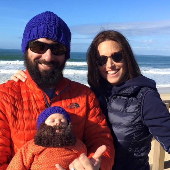 Natasha St-Pier avec son fils Bixente et son mari Grégory - Photo publiée le 20 janvier 2016