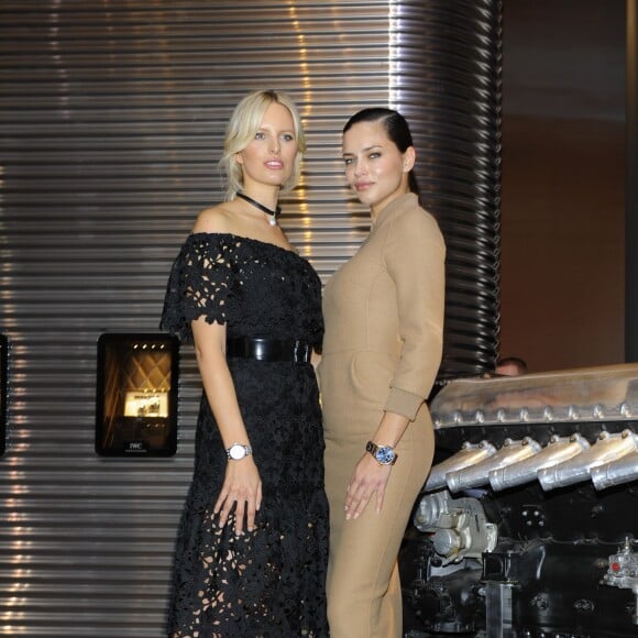 Karolina Kurkova et Adriana Lima - Dîner IWC pour le SIHH (Salon International de la Haute Horlogerie) à Genève, le 19 janvier 2016.