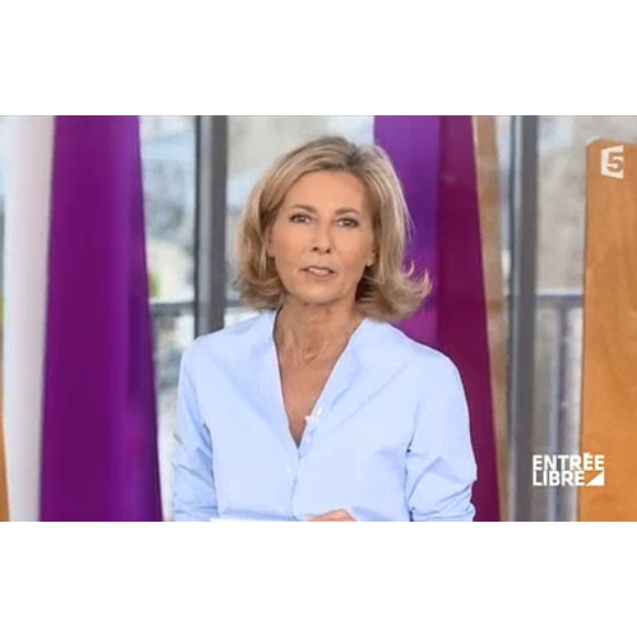 Claire Chazal, dans Entrée libre, sur France 5, le lundi 18 janvier 2016.