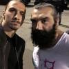 Zlatan Ibrahimovic et Sébastien Chabal lors du dernier concert des Enfoirés en 2016 à l'AccorHotels Arena de Paris - Photo publiée le 25 janvier 2016