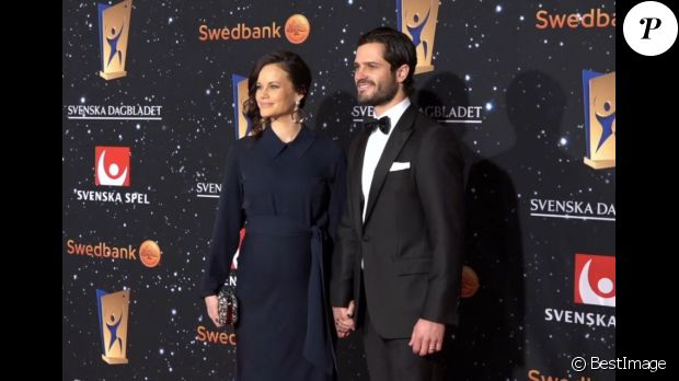 Le prince Carl Philip et sa jolie épouse la princesse Sofia de Suède - Remise de prix des Swedish Sports Gala à Stockholm. Le 25 janvier 2016
