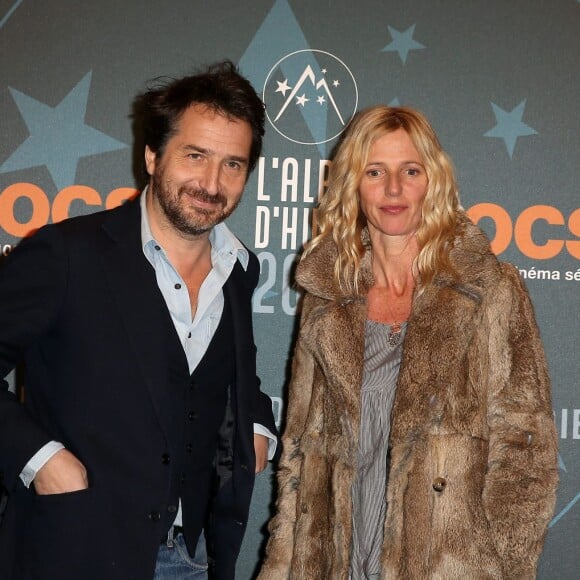 Edouard Baer, Sandrine Kiberlain lors du 19e Festival International du film de Comédie de l'Alpe d'Huez, le 15 janvier 2016.