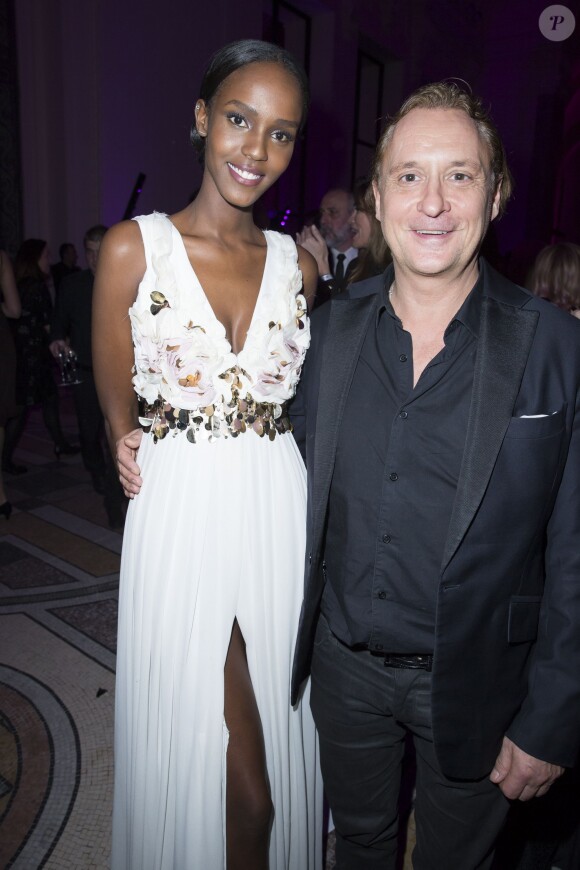 Frédéric Nuel et Leila Ndabirabe - Soirée des 50 ans d'Ungaro et lancement du nouveau parfum "La Diva" au Petit Palais à Paris, le 26 janvier 2016. © Olivier Borde/Bestimage