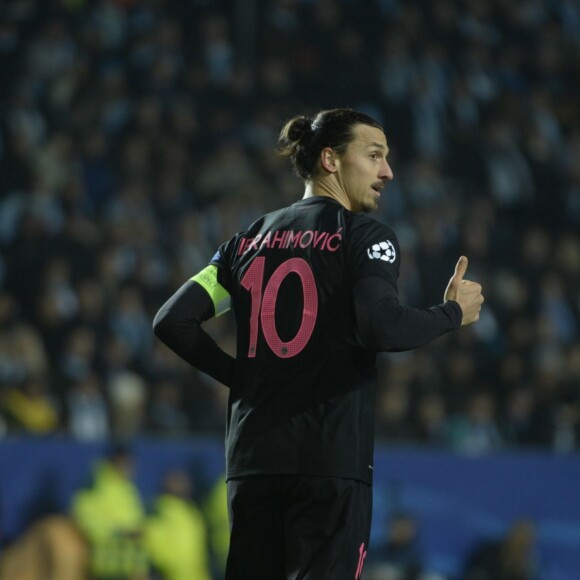 Zlatan Ibrahimovic lors du match PSG - Malmö à Malmö en Suède le 25 novembre 2015