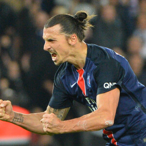 Zlatan Ibrahimovic lors du match Paris Saint-Germain - Olympique de Marseille au Parc des Princes à Paris, le 4 octobre 2015