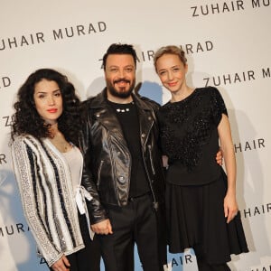 Sabrina Ouazani, Zuhair Murad et Hélène de Fougerolles au défilé haute couture Zuhair Murad collection printemps-été 2016 à l'hôtel Potocki à Paris, le 27 janvier 2016. ©Rachid Bellak/Bestimage