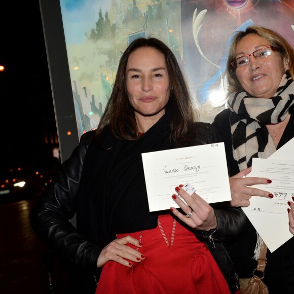 Exclusif - Vanessa Demouy et Catherine Rochette (directrice de la rédaction du magazine Glint) à la sortie du défilé Zuhair Murad à Paris le 27 janvier 2016. ©CVS/Veeren/Bestimage