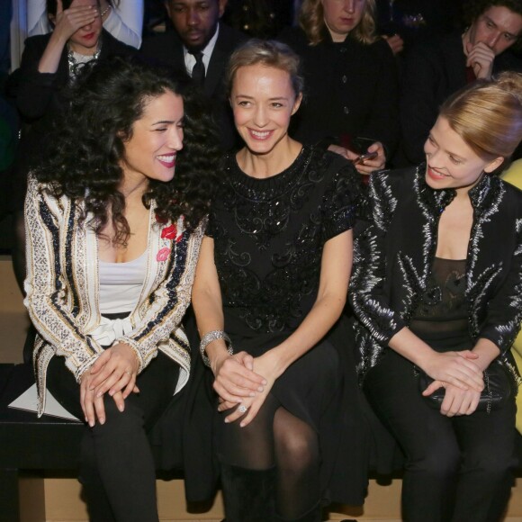 Sabrina Ouazani, Hélène de Fougerolles et Mélanie Thierry au défilé haute couture Zuhair Murad collection printemps-été 2016 à l'hôtel Potocki à Paris, le 27 janvier 2016. ©CVS/Veeren/Bestimage