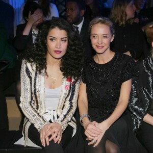 Sabrina Ouazani, Hélène de Fougerolles et Mélanie Thierry au défilé haute couture Zuhair Murad collection printemps-été 2016 à l'hôtel Potocki à Paris, le 27 janvier 2016. ©CVS/Veeren/Bestimage