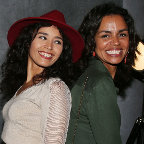 Aïda Touihri et Laurence Roustandjee - Soirée de lancement de l'édition 2016 du calendrier Pirelli by Annie Leibovitz à l'Hôtel National des Invalides dans le cadre de l'exposition "Concert Cars & Design Automotive" à Paris le 27 février 2016. © Denis Guignebourg/Bestimage