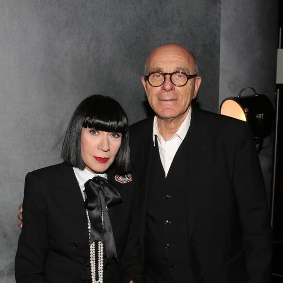 Chantal Thomass et son mari Michel Fabian - Soirée de lancement de l'édition 2016 du calendrier Pirelli by Annie Leibovitz à l'Hôtel National des Invalides dans le cadre de l'exposition "Concert Cars & Design Automotive" à Paris le 27 février 2016. © Denis Guignebourg/Bestimage