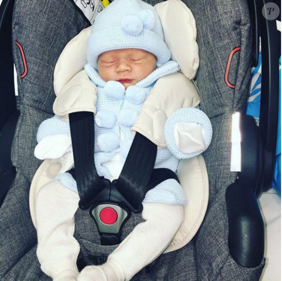 Kit Rooney, le fils de Coleen et Wayne Rooney, né le 24 janvier 2016- Photo publiée le 25 janvier 2016