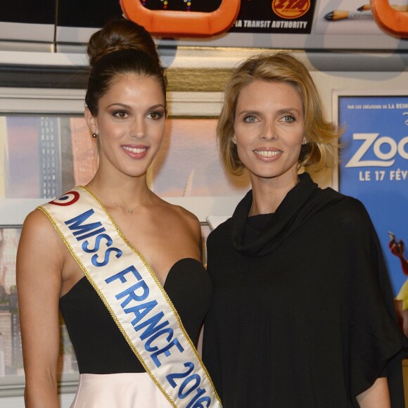 Iris Mittenaere (Miss France 2016) et Sylvie Tellier - Avant-première du film "Zootopie" au cinéma Gaumont Marignan à Paris, le 28 janvier 2016. © Coadic Guirec/Bestimage