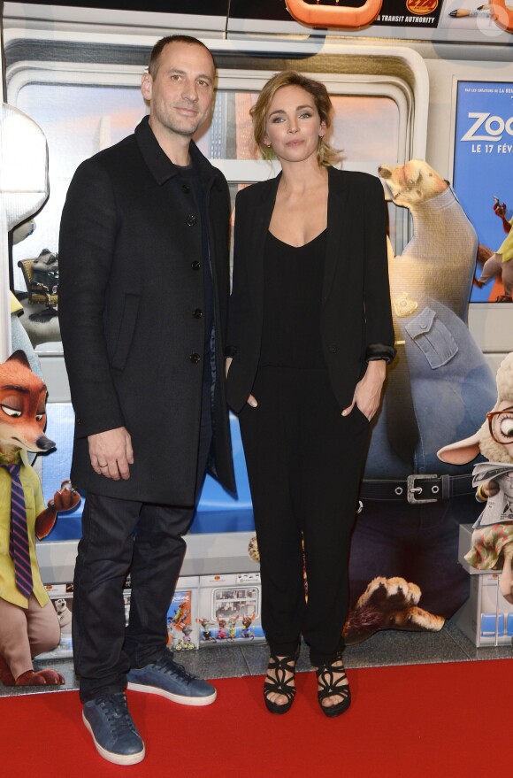Fred Testot et Claire Keim - Avant-première du film "Zootopie" au cinéma Gaumont Marignan à Paris, le 28 janvier 2016. © Coadic Guirec/Bestimage
