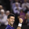 Novak Djokovic lors de sa demi-finale de l'Open d'Australie à Melbourne le 28 janvier 2016