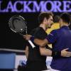 Novak Djokovic et Andy Murray lors de la finale de l'Open d'Australie le 31 janvier 2016 à Melbourne