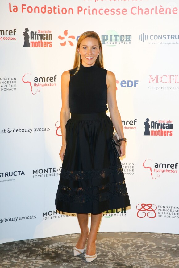 Exclusif - Jelena Ristic lors de la soirée de Gala "Africa on the Rock" de l'AMREF Flying Doctors en partenariat avec la Fondation Princesse Charlene de Monaco à l'hôtel de Paris, le 17 octobre 2015 à Monaco
