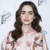 Lily Collins - Présentation de la nouvelle collection Stella McCartney Automne 2016 au disquaire mythique Amoeba à Los Angeles, le 12 janvier 2016. © Olivier Borde/Bestimage