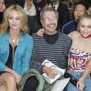 Vanessa Paradis, Jean-Paul Goude et Lily-Rose Depp - People au défilé de mode "Chanel", collection prêt-à-porter printemps-été 2016, au Grand Palais à Paris le 6 Octobre 2015.