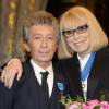 Exclusif - Yves Dahan et Mireille Darc - Remise de médaille d'Officier de l'Ordre National du Mérite à Yves Dahan par Mireille Darc à la mairie de Paris le 26 janvier 2016. © Coadic Guirec/Bestimage