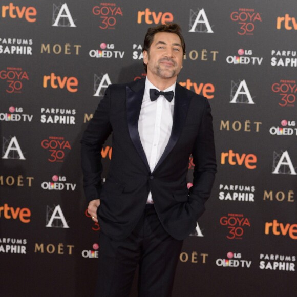 Javier Bardem - 30ème cérémonie des prix Goya à l'auditorium du Madrid Marriott à Madrid, le 6 février 2016.