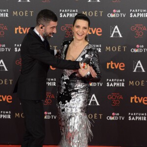 Juliette Binoche - 30ème cérémonie des prix Goya à l'auditorium du Madrid Marriott à Madrid, le 6 février 2016.