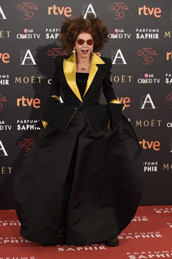 Victoria Abril - 30ème cérémonie des prix Goya à l'auditorium du Madrid Marriott à Madrid, le 6 février 2016.