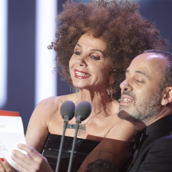 Victoria Abril et Javier Gutierrez - 30ème cérémonie des prix Goya à l'auditorium du Madrid Marriott à Madrid, le 6 février 2016.