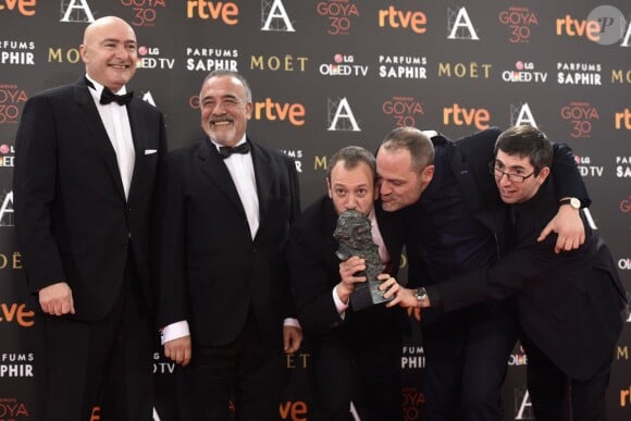 Jose Luis Montesinos (Goya pour le meilleur court-métrage "El corredor") - 30ème cérémonie des prix Goya à l'auditorium du Madrid Marriott à Madrid, le 6 février 2016.