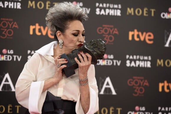 Luisa Gavasa (Goya de la meilleure actrice dans "La novia") - 30ème cérémonie des prix Goya à l'auditorium du Madrid Marriott à Madrid, le 6 février 2016.