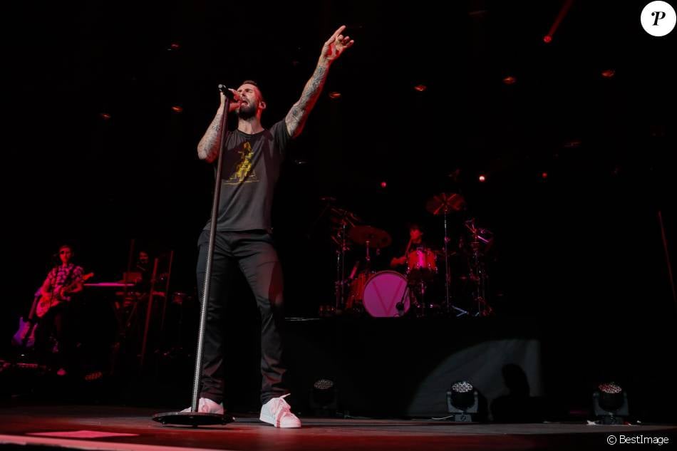 Adam Levine et son groupe Maroon 5 en concert au Zénith à Paris. Le 24 mai 2015 Maroon 5