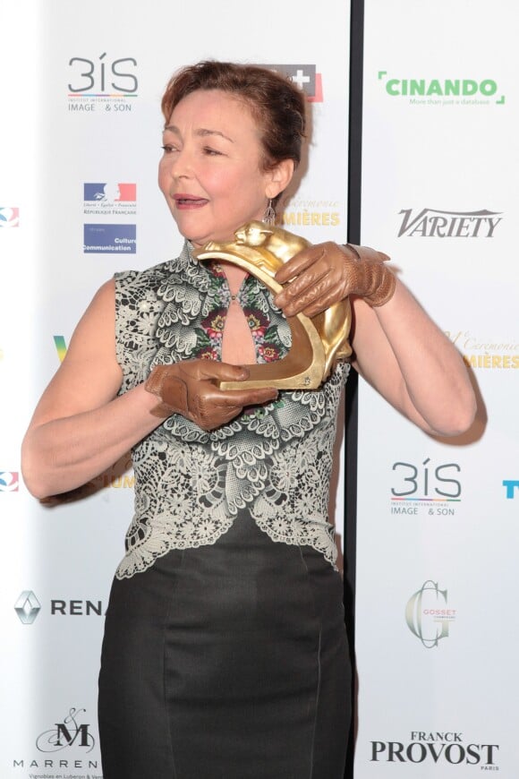 Catherine Frot - Les Lauréats de la 21e cérémonie des prix Lumière 2016 à l'espace Pierre Cardin à Paris le 8 février 2016.