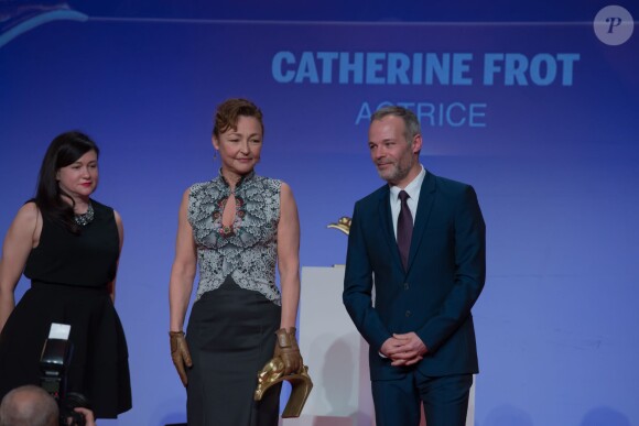 Catherine Frot, Meilleur actrice dans "Marguerite" -- 21e cérémonie des prix Lumière 2016 à l'espace Pierre Cardin à Paris le 8 février 2016.