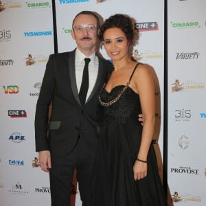 Patrick Fabre, Aïda Touihri - Photocall de la 21ème cérémonie des prix Lumière 2016 à l'espace Pierre Cardin à Paris le 8 février 2016. © CVS/Bestimage  Photocall of the 21th awards ceremony Light 2016 at the Espace Cardin in Paris on february 8, 2016.08/02/2016 - Paris