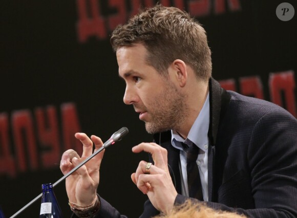 Ryan Reynolds en conférence de presse pour le film "Deadpool" à Moscou. Le 25 janvier 2016