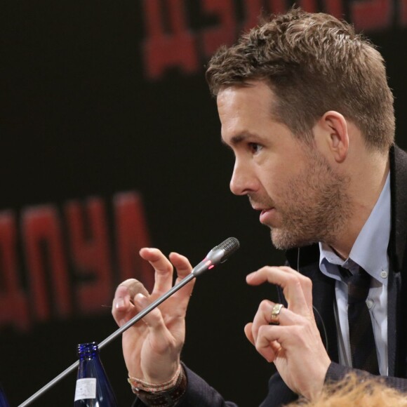 Ryan Reynolds en conférence de presse pour le film "Deadpool" à Moscou. Le 25 janvier 2016