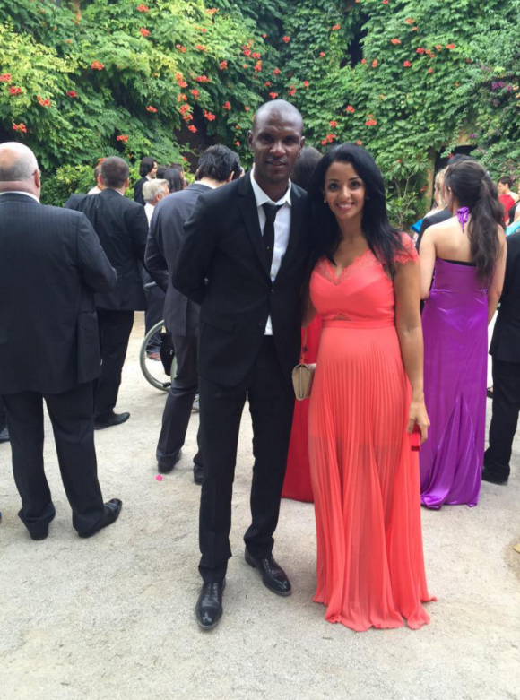Eric Abidal et sa femme Hayet - juillet 2015