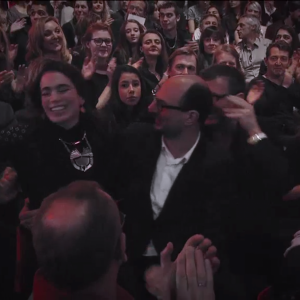 Yael Naim est sacrée artiste féminine de l'année - Victoires de la musique au Zénith de Paris, le 12 février 2016.