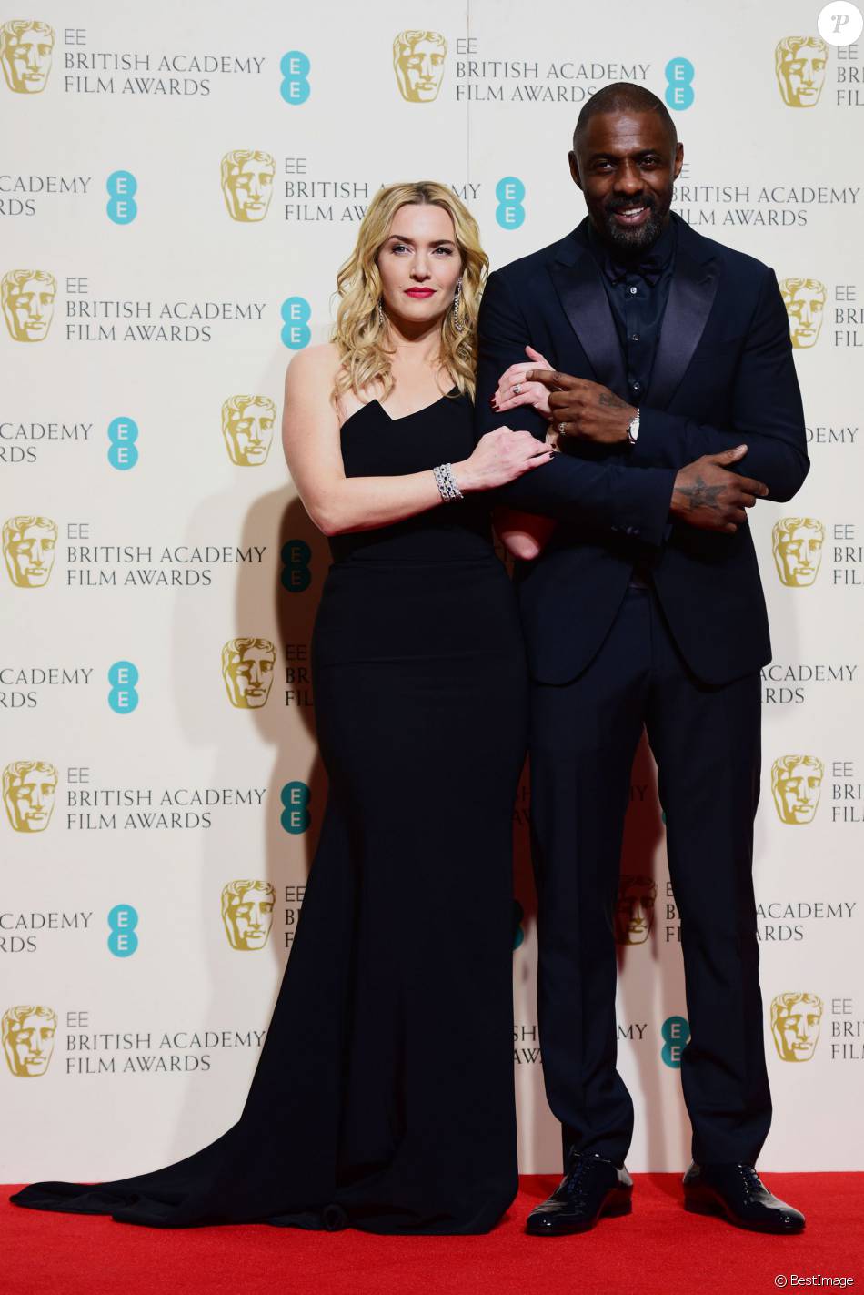Kate Winslet et Idris Elba Press Room lors de la cérémonie des British Academy Film Awards Kate Winslet et Idris Elba Press Room lors de la cérémonie des British Academy Film Awards