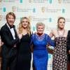 Domhnall Gleeson, Kate Winslet, Julie Walters, Saoirse Ronan - Press Room lors de la cérémonie des British Academy Film Awards (BAFTA) à Londres, le 14 février 2016.