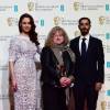 Olga Kurylenko, Jenny Beavan et Riz Ahmed - Press Room lors de la cérémonie des British Academy Film Awards (BAFTA) à Londres, le 14 février 2016.